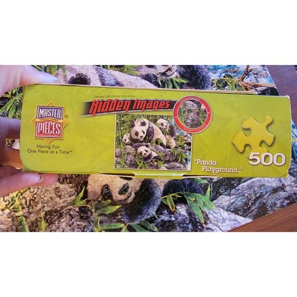 Panda Hidden Images 500 Piece Puzzle Complete - Picture 2 of 8